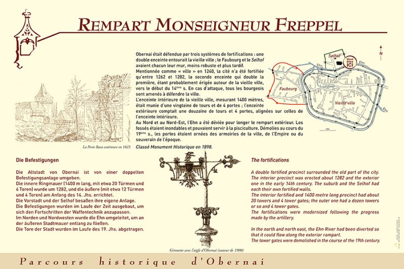 Le Rempart Monseigneur Freppel ©Ville d'Obernai