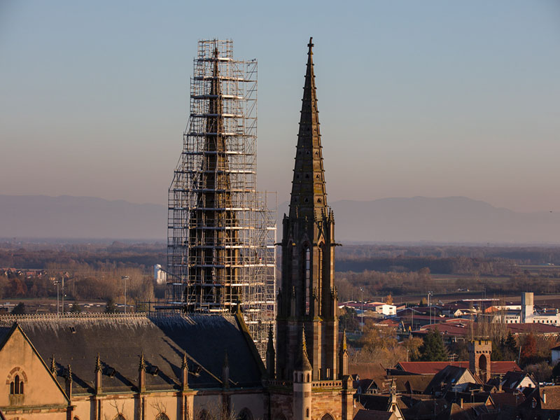 L'église en 2020 : pendant la restauration ©Ville d'Obernai