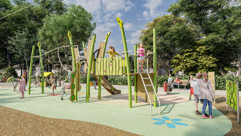 Projet d'aménagement aire de jeux Parc des Roselières
