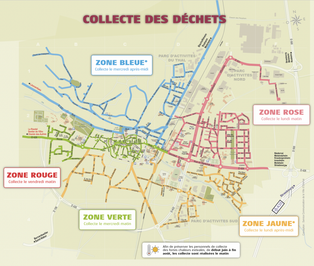 Plan de collecte des déchets Obernai